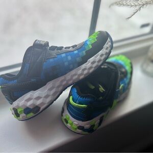 Minecraft sneakers Kids shoes blue black green adventure game